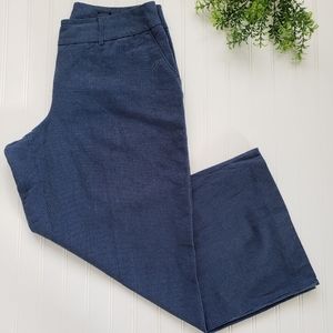 Lane Bryant Pants Wide Leg Linen Pant Navy Blue Pinstripe size 14 Career Wear